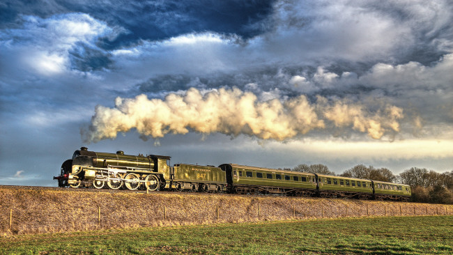 Обои картинки фото техника, паровозы, состав, локомотив