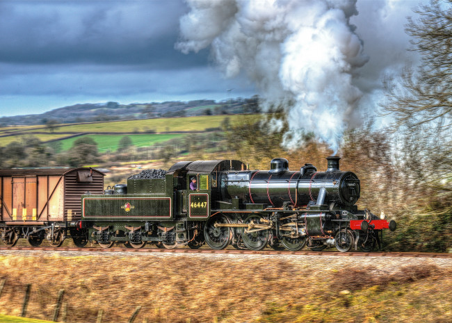 Обои картинки фото техника, паровозы, локомотив, состав