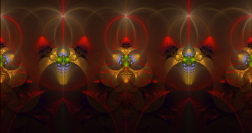 Картинка 3д+графика фракталы+ fractal цвет узор фон