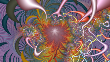 Картинка 3д+графика фракталы+ fractal цвет фон узор