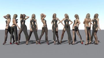 Картинка 3д+графика люди+ people фон взгляд девушки