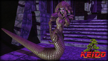 Картинка 3д+графика существа+ creatures взгляд девушка фон