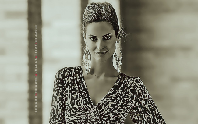 Обои картинки фото календари, компьютерный дизайн, 2019, calendar, девушка, серьги, взгляд, женщина