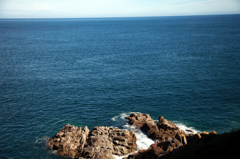 Картинка бретань франция природа побережье