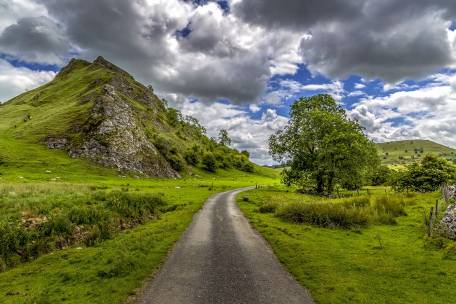 Обои картинки фото peak district , england, природа, дороги, peak, district