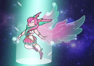 Картинка видео+игры league+of+legends xayah крылья луч