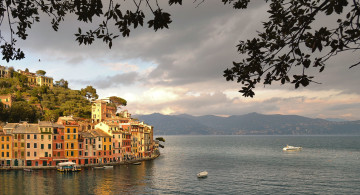 Картинка города -+улицы +площади +набережные дома италия залив портофино