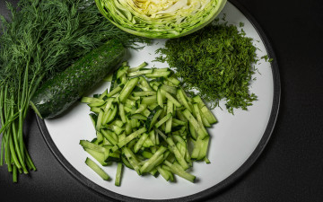 Картинка еда овощи белокочанная капуста огурец укроп