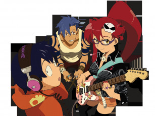 Картинка аниме tengen toppa gurren lagann yoko littner simon kamina