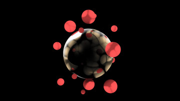 Картинка 3д графика шары абстракция узор