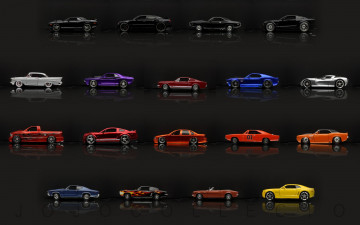 Картинка автомобили разные вместе авто