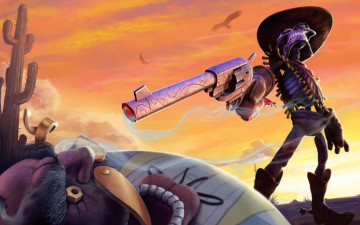 Картинка the gunstringe видео игры скелет