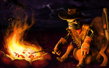 Картинка the gunstringe видео игры скелет