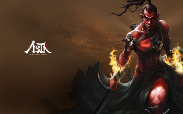 Картинка видео игры asta the war of tears and winds воин огонь меч