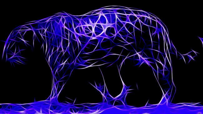 Обои картинки фото 3д, графика, animals, животные, фрактал, тигр