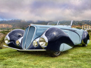 Картинка delahaye 135 cabriolet by figoni falaschi автомобили классика