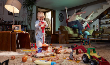 Картинка юмор приколы болельщики ребенок бардак кавардак продукты