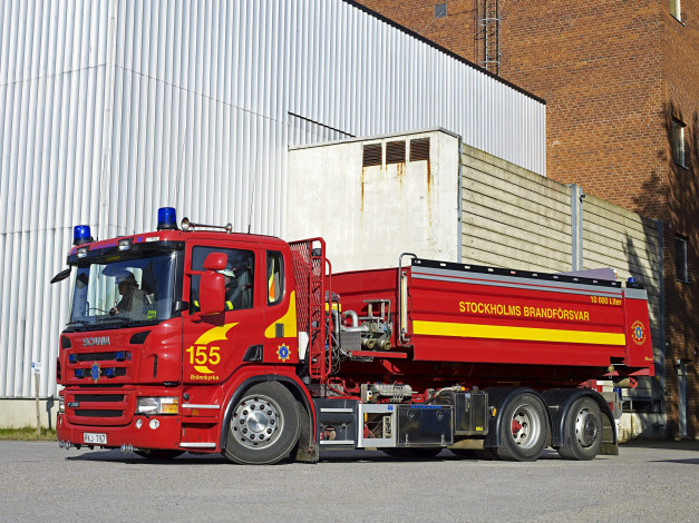 Обои картинки фото автомобили, пожарные, машины, scania