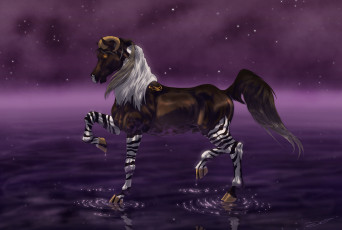 Картинка рисованные животные сказочные мифические лошадь