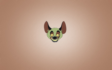 Картинка рисованные минимализм гиена hyena улыбка голова животное lion king