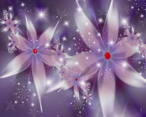 Обои картинки фото 3д, графика, flowers, цветы, лепестки, узор, цвета