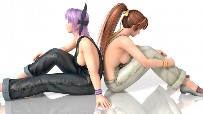 Обои картинки фото 3д, графика, anime, аниме, девушки