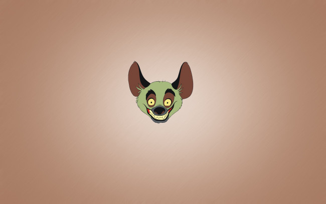 Обои картинки фото рисованные, минимализм, гиена, hyena, улыбка, голова, животное, lion, king