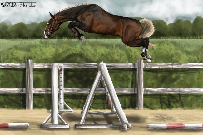 Обои картинки фото рисованные, животные, лошади, лошадь