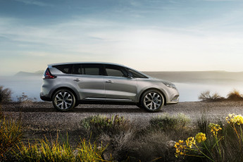 обоя автомобили, renault, espace, серый, 2015г