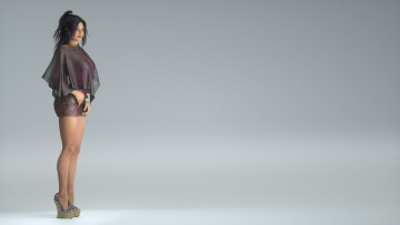 Картинка 3д+графика люди+ people девушка фон взгляд