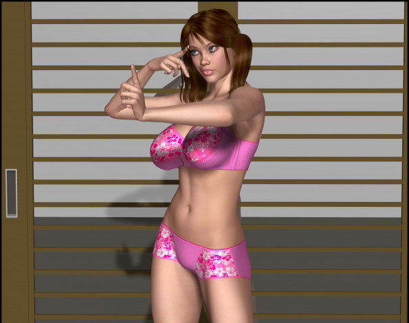 Обои картинки фото lordsnot, 3д графика, фантазия , fantasy, купальник, жест, взгляд, девушка