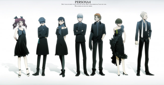 Обои картинки фото аниме, persona 4, белый, фон, арт, девушки, парни