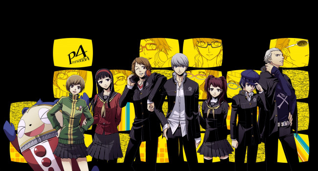 Обои картинки фото аниме, persona 4, narukami, yuu, satonaka, chie, арт, shirogane, naoto