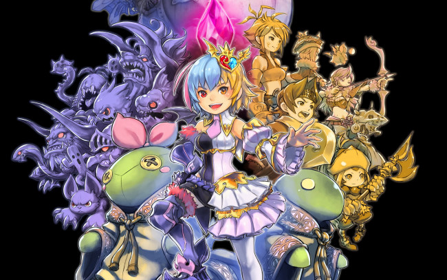 Обои картинки фото аниме, final fantasy, девушка, арт, final, fantasy, монстры