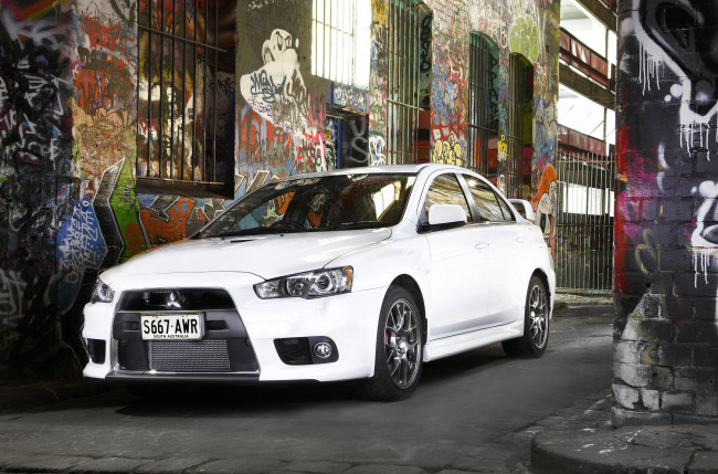 Обои картинки фото автомобили, mitsubishi, светлый, au-spec, evolution, x, lancer