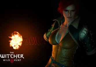 Картинка the+witcher+3 +wild+hunt видео+игры девушка взгляд фон магия