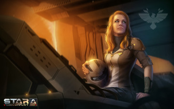 Картинка видео+игры star+conflict фон взгляд девушка