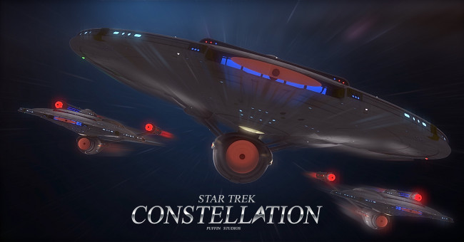Обои картинки фото видео игры, star trek constellation, космический, корабль, полет, вселенная