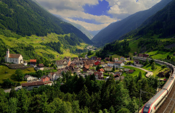 Картинка canton+uri+-+switzerland города -+панорамы долина горы