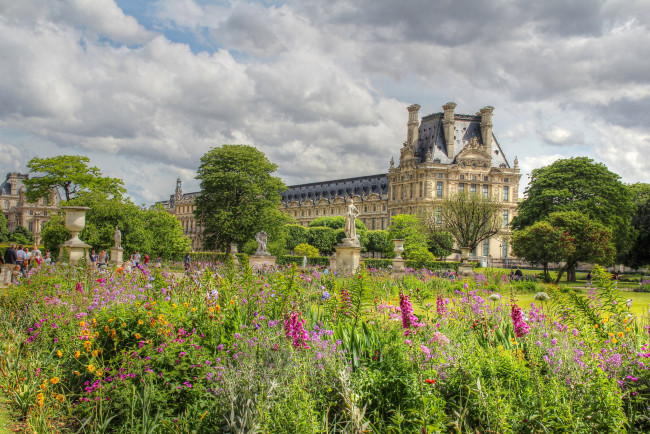 Обои картинки фото louvre museum,  paris, города, париж , франция, музей