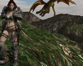 Картинка 3д+графика фантазия+ fantasy девушка взгляд фон