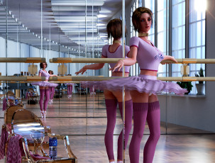 Картинка 3д+графика люди+ people взгляд девушка фон