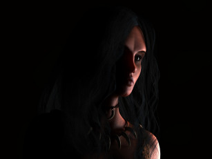 Картинка 3д+графика портрет+ portraits девушка фон взгляд