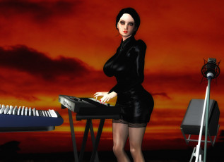 Картинка 3д+графика люди+ people фон взгляд девушка