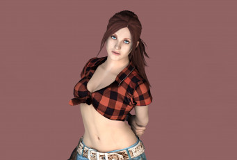 Картинка 3д+графика люди+ people девушка взгляд фон