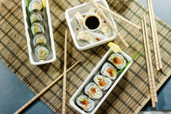 Картинка еда рыба +морепродукты +суши +роллы снедь