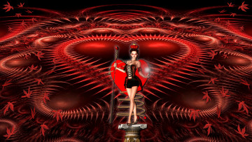 Картинка 3д+графика фантазия+ fantasy девушка взгляд фон