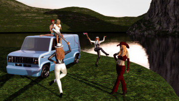 Картинка 3д+графика фантазия+ fantasy фон девушки взгляд