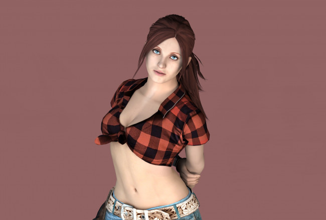 Обои картинки фото 3д графика, люди , people, девушка, взгляд, фон