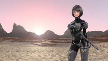 Картинка 3д+графика фантазия+ fantasy фон взгляд девушка